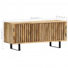Szafka pod TV, 90x30x40 cm, lite drewno mango