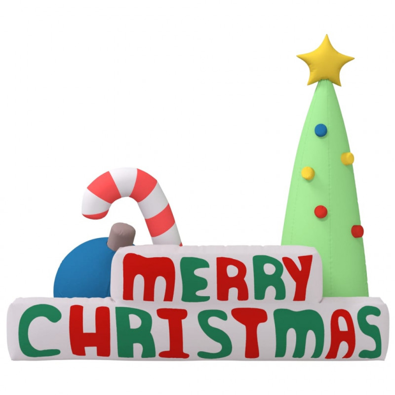Nadmuchiwany napis „Merry Christmas” z LED, 197 cm