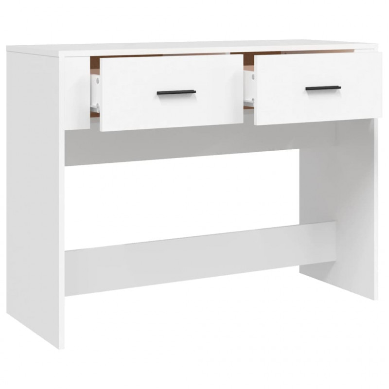 Stolik konsolowy, biały, 100x39x75 cm, materiał drewnopochodny