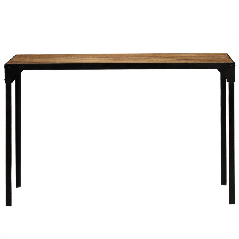 Stół jadalniany, surowe drewno mango i stal, 120 cm