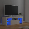 Szafka pod TV z oświetleniem LED, biała, 120x35x40 cm