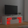 Szafka pod TV z oświetleniem LED, biała, 120x35x40 cm