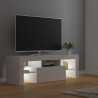 Szafka pod TV z oświetleniem LED, biała, 120x35x40 cm