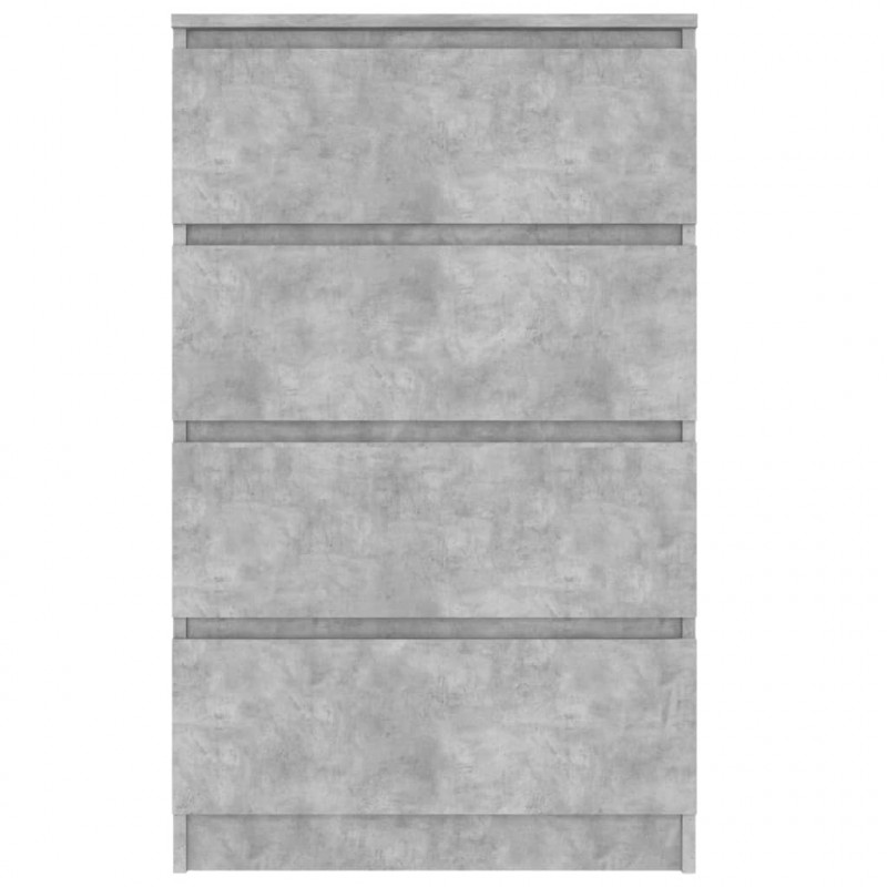 Komoda, szarość betonu, 60x35x98,5 cm, materiał drewnopochodny