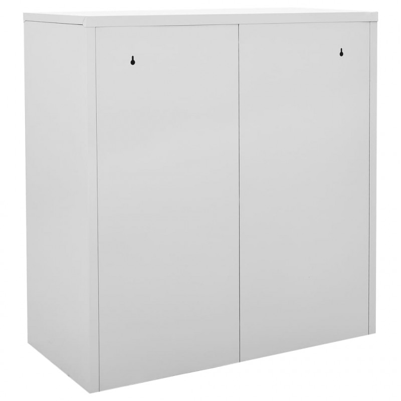 Szafka zamykana na klucz, jasnoszara, 90x45x92,5 cm, stal