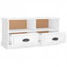 Szafka pod TV, biała, 93x35,5x45 cm, materiał drewnopochodny