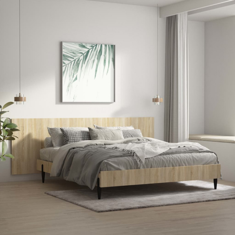 Zagłówek łóżka, ścienny, dąb sonoma, 240x1,5x80 cm