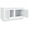 Szafka pod TV, biała, 80x35x45 cm, materiał drewnopochodny