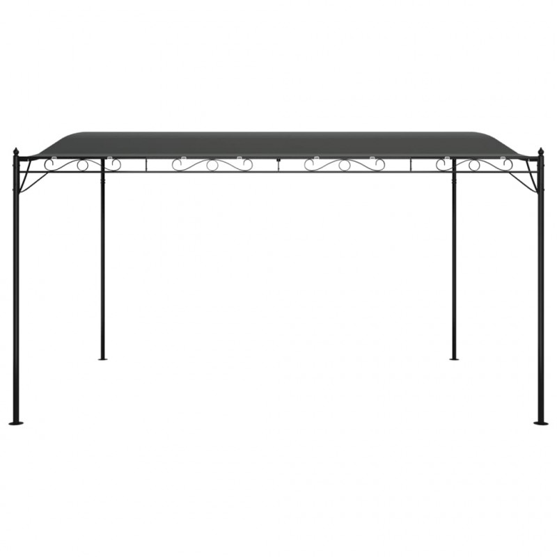 Zadaszenie, antracytowe, 4x3 m, 180 g/m², tkanina i stal