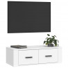 Wisząca szafka TV, biała 80x36x25 cm materiał drewnopochodny