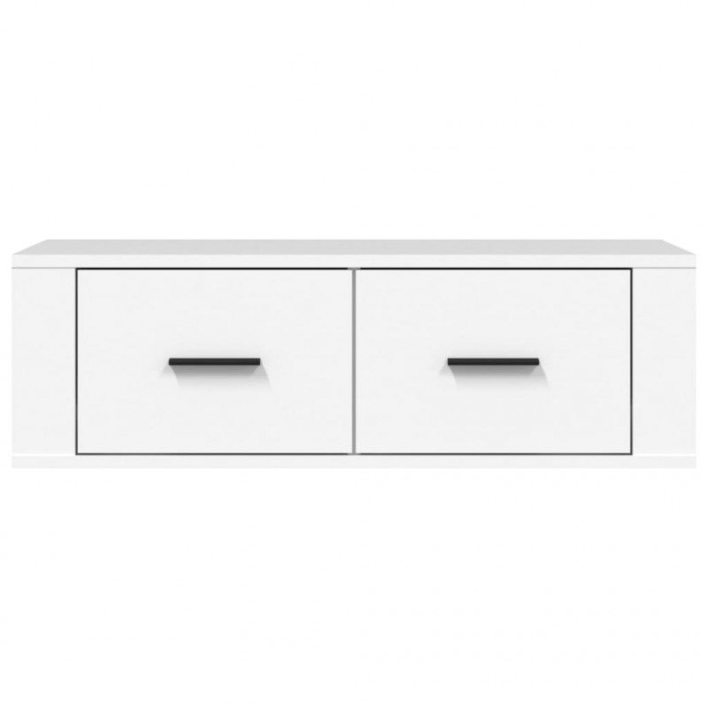 Wisząca szafka TV, biała 80x36x25 cm materiał drewnopochodny