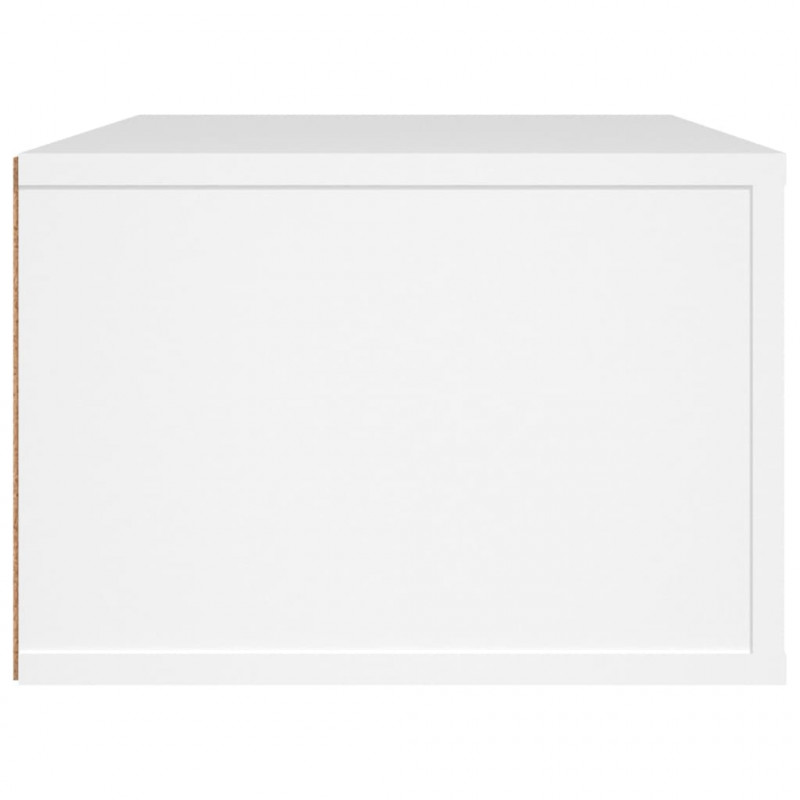 Wisząca szafka TV, biała 80x36x25 cm materiał drewnopochodny