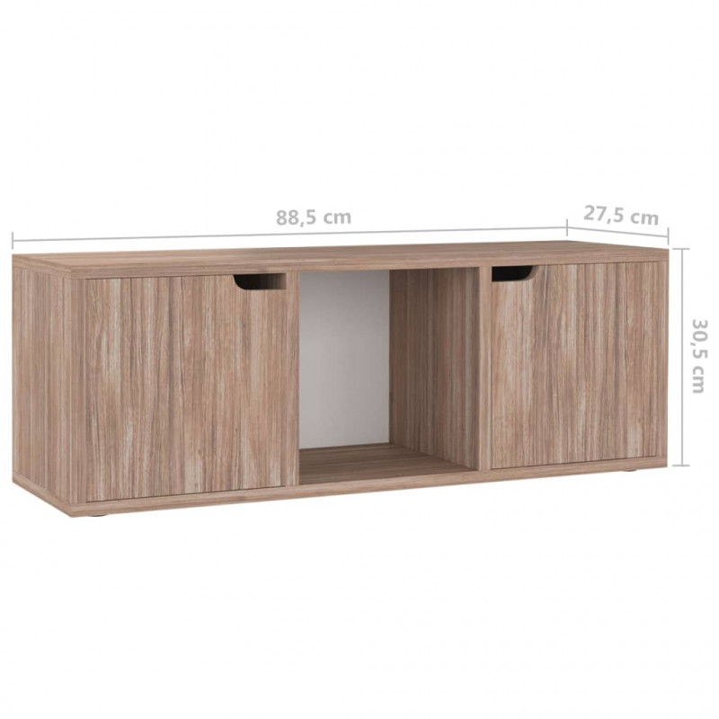 Szafka pod telewizor, szary dąb sonoma, 88,5x27,5x30,5 cm