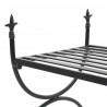 Ławka w stylu vintage, metalowa, 83x42x55 cm, czarna