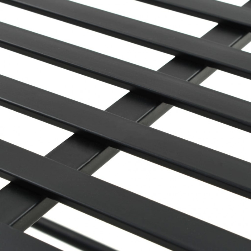 Ławka w stylu vintage, metalowa, 83x42x55 cm, czarna