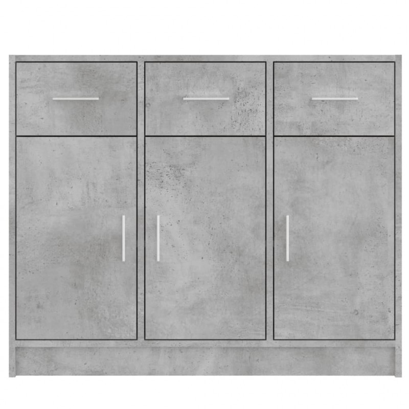 Szafka, szarość betonu, 91x28x75 cm, materiał drewnopochodny