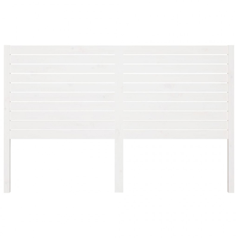 Wezgłowie łóżka, białe, 166x4x100 cm, lite drewno sosnowe