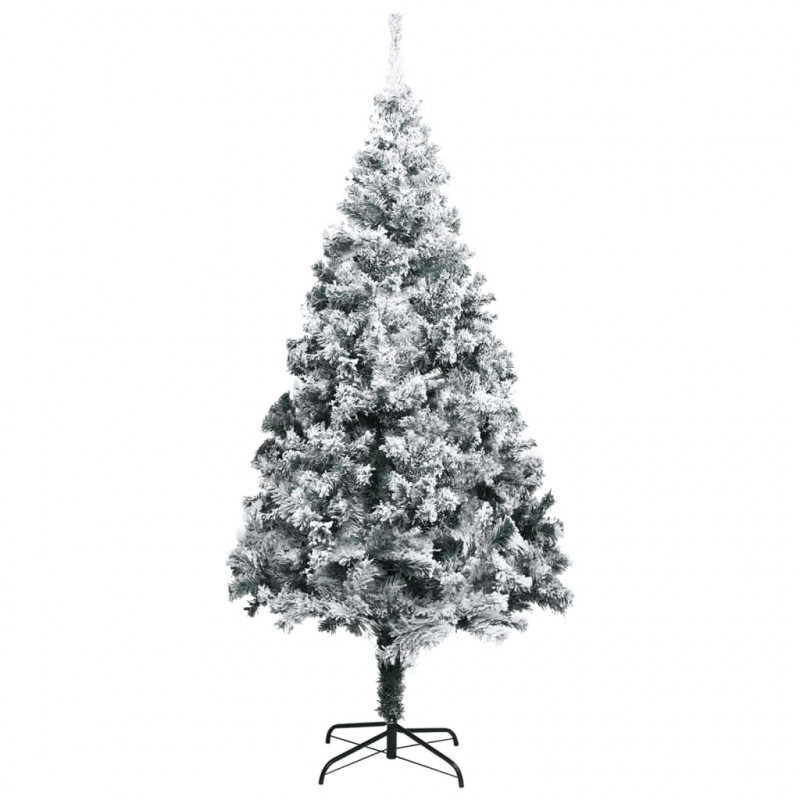 Sztuczna choinka flokowana śniegiem, zielona, 400 cm, PVC