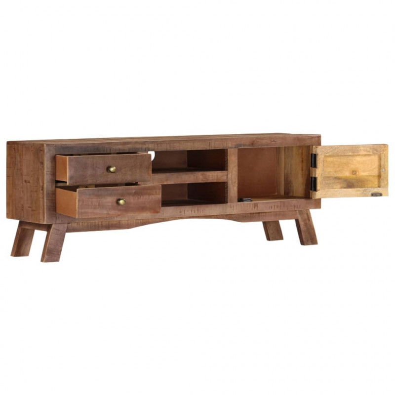 Szafka pod telewizor, 110x30x40 cm, surowe drewno mango