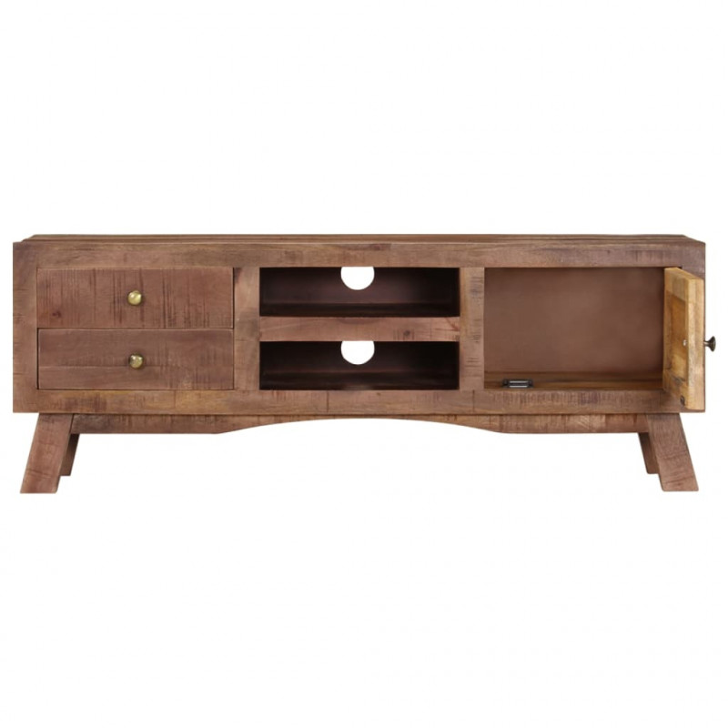 Szafka pod telewizor, 110x30x40 cm, surowe drewno mango