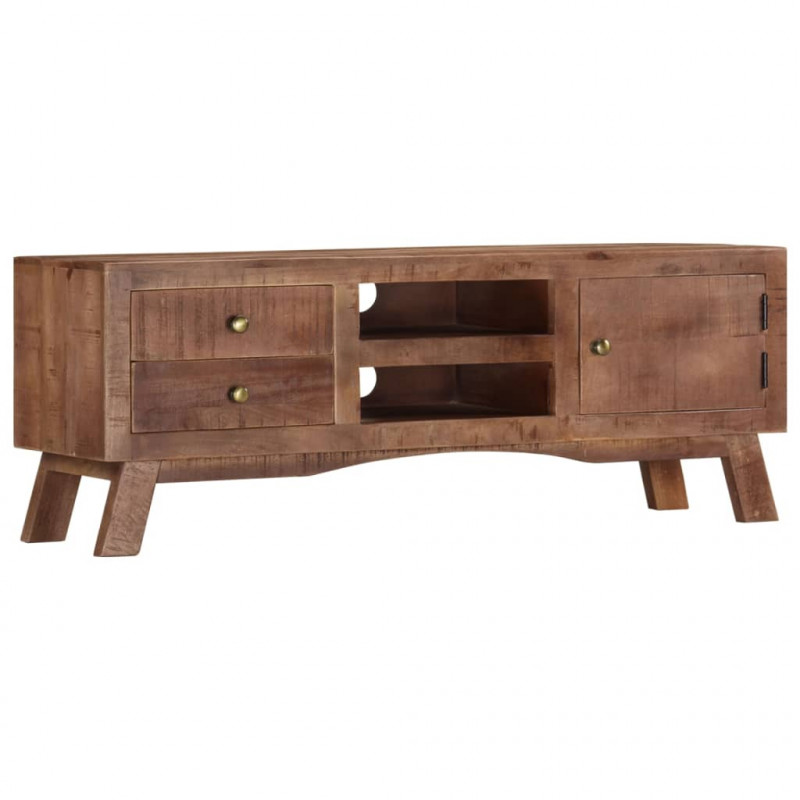 Szafka pod telewizor, 110x30x40 cm, surowe drewno mango