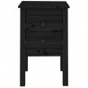 Szafki nocne, 2 szt., czarny, 40x35x61,5cm, lite drewno sosnowe