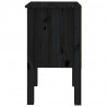 Szafki nocne, 2 szt., czarny, 40x35x61,5cm, lite drewno sosnowe