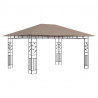 Altana ogrodowa z moskitierą, 4x3x2,73 m, kolor taupe, 180 g/m²