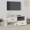 Szafka pod TV, biała, 100x35x40 cm, materiał drewnopochodny