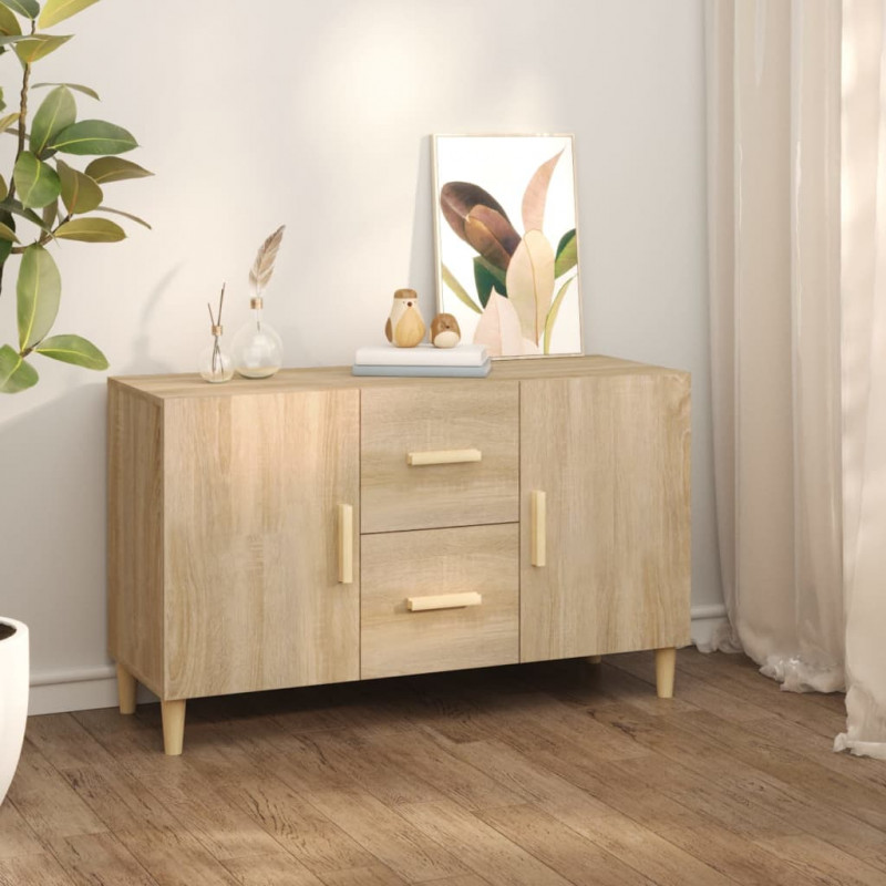Komoda, dąb sonoma, 100x36x60 cm, materiał drewnopochodny