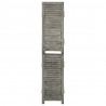 Parawan 6-panelowy, szary, 214x166 cm, lite drewno