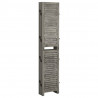 Parawan 6-panelowy, szary, 214x166 cm, lite drewno