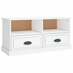 Szafka pod TV, biała na wysoki połysk, 93x35,5x45 cm
