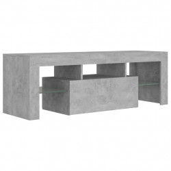 Szafka pod TV z oświetleniem LED, szarość betonu, 120x35x40 cm