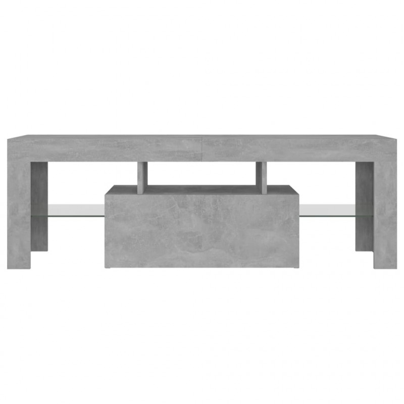 Szafka pod TV z oświetleniem LED, szarość betonu, 120x35x40 cm