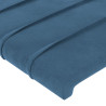 Rama łóżka bez materaca, ciemnoniebieska, 140x190 cm, aksamitna