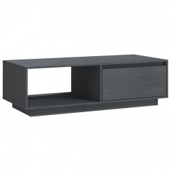 Stolik kawowy, szary, 110x50x33,5 cm, lite drewno sosnowe