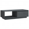 Stolik kawowy, szary, 110x50x33,5 cm, lite drewno sosnowe