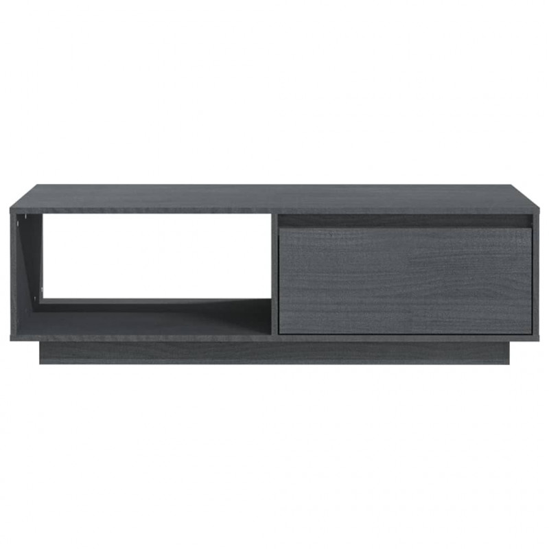 Stolik kawowy, szary, 110x50x33,5 cm, lite drewno sosnowe