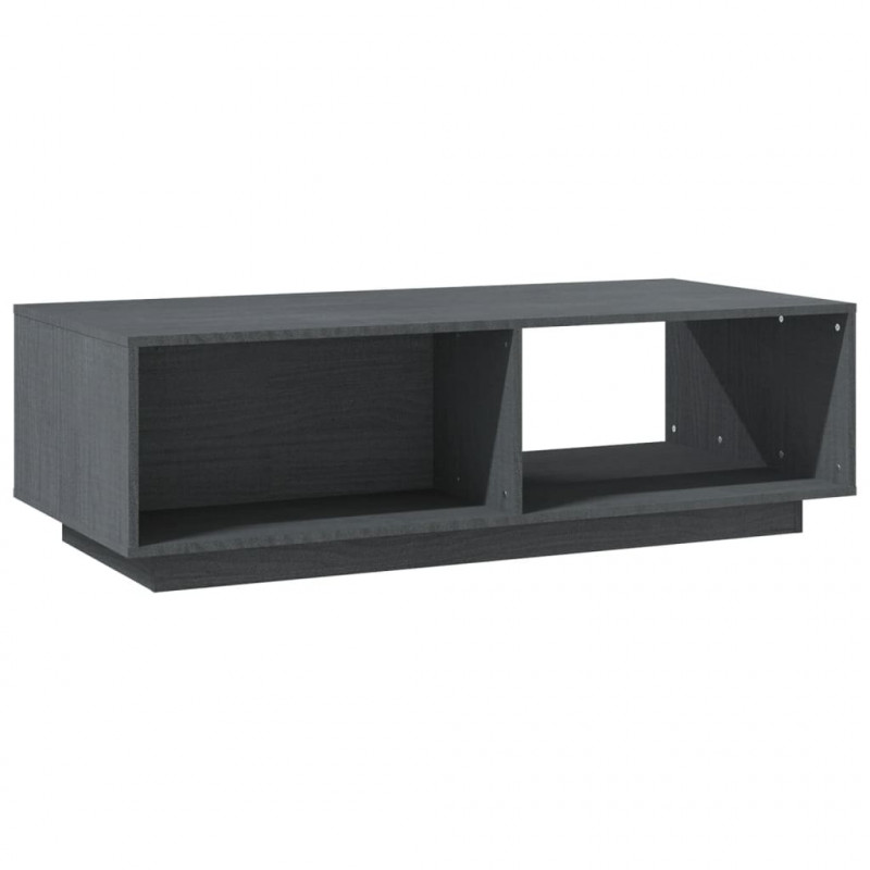 Stolik kawowy, szary, 110x50x33,5 cm, lite drewno sosnowe