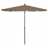 Parasol ogrodowy na słupku, 210x140 cm, kolor taupe