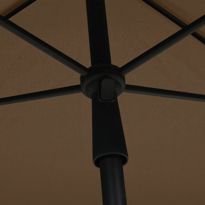 Parasol ogrodowy na słupku, 210x140 cm, kolor taupe