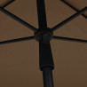 Parasol ogrodowy na słupku, 210x140 cm, kolor taupe
