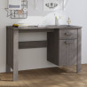 Biurko HAMAR, jasnoszare, 113x50x75 cm, lite drewno sosnowe