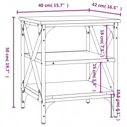 Stoliki boczne, 2 szt., dąb sonoma, 40x42x50 cm