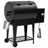 Grill na pellet, z dolną półką, czarny, 94 cm, żelazo