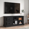 Szafka pod TV, czarna, 102x35,5x47,5cm, materiał drewnopochodny