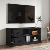 Szafka pod TV, czarna, 102x35,5x47,5cm, materiał drewnopochodny