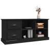 Szafka pod TV, czarna, 102x35,5x47,5cm, materiał drewnopochodny