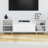 Szafka pod TV, wysoki połysk, biała, 160x35x55 cm